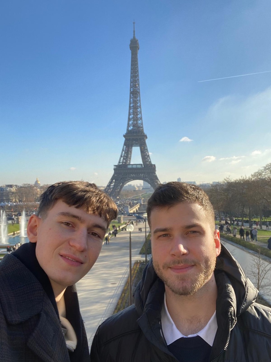 The Rylies founders in front of the Eiffel Tower in Paris